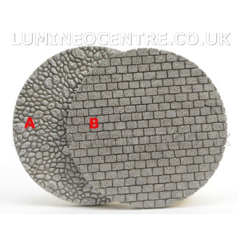 Bloom'its Miniature Garden Base Stone Round Pebble or Brick Effect Grey