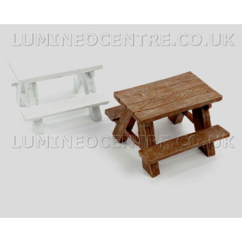 Bloom'its Miniature Picnic Table Available in White and Brown
