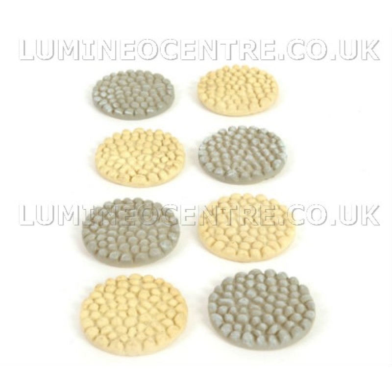 Bloom'its Miniature Grey or Cream Pebble Effect Path Stepping Stones Round