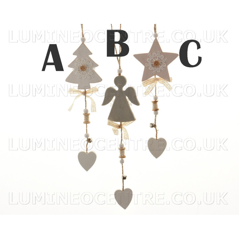 Lumineo Hanging Wooden Decorations in Three Designs
