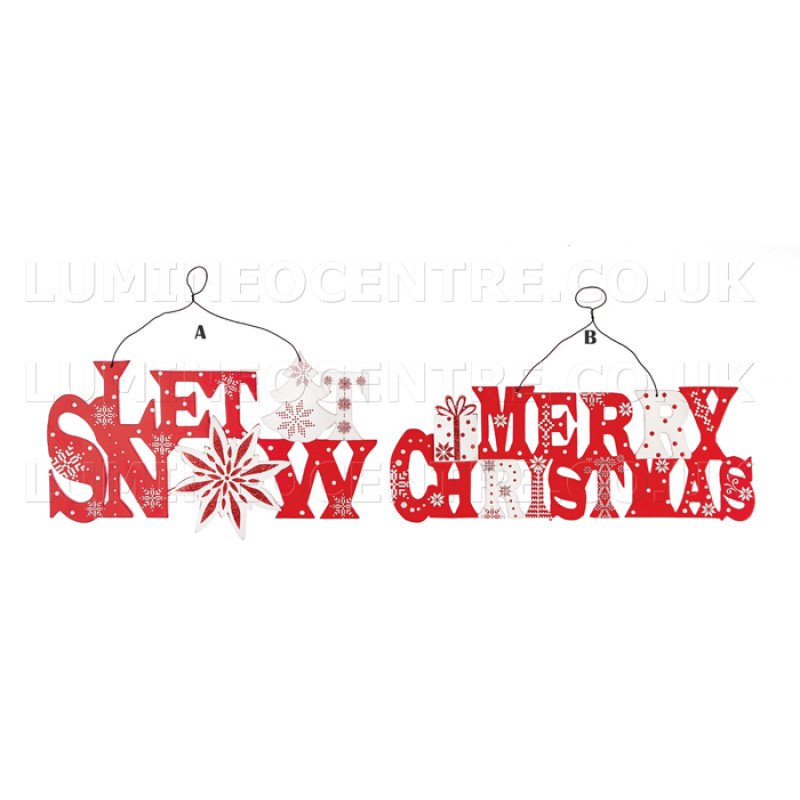 Premier 19cm Merry Christmas Hanging Decoration