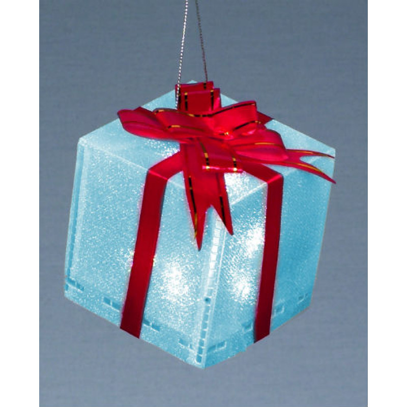7.5cm LED Colour change gift box decoration