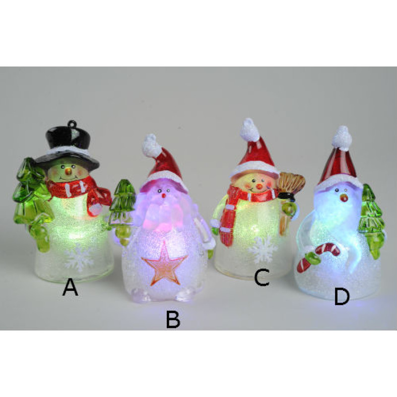 Lumineo 9cm LED Snowman Decoration