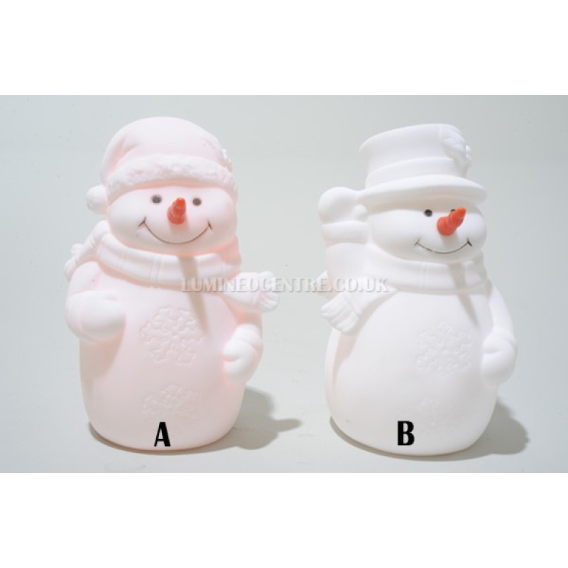 Decoris 5" Colour Changing LED Snowman Choice of 2 Designs