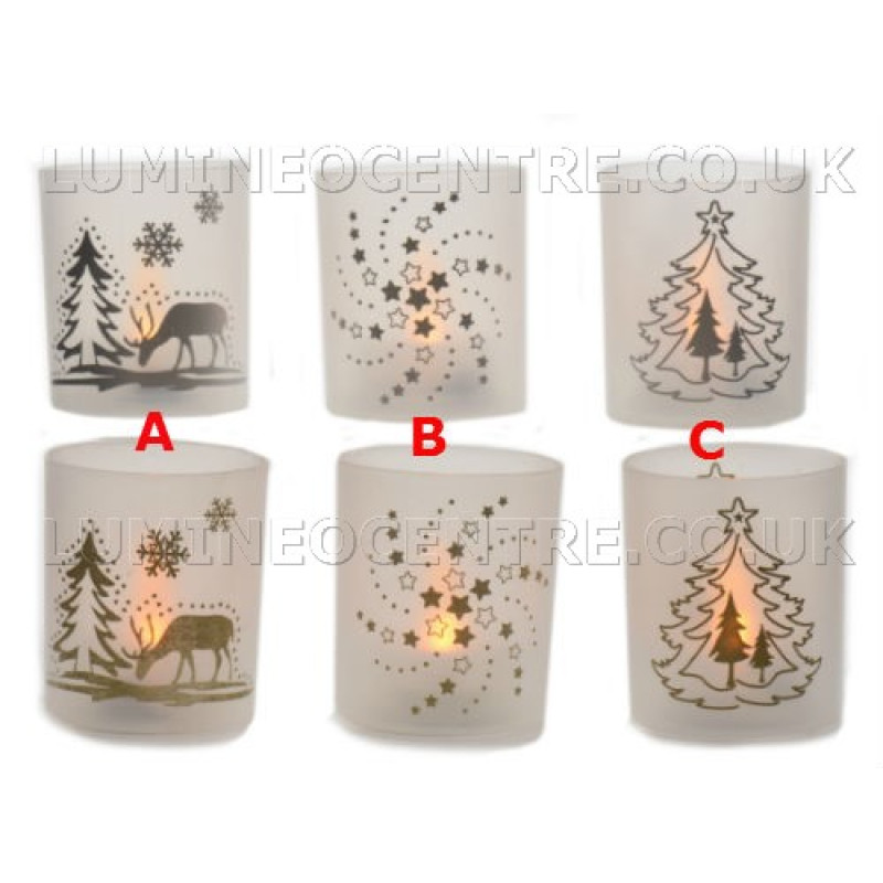 Lumineo Delightful Battery Operated LED Tea Lights In A Cup 3 Designs
