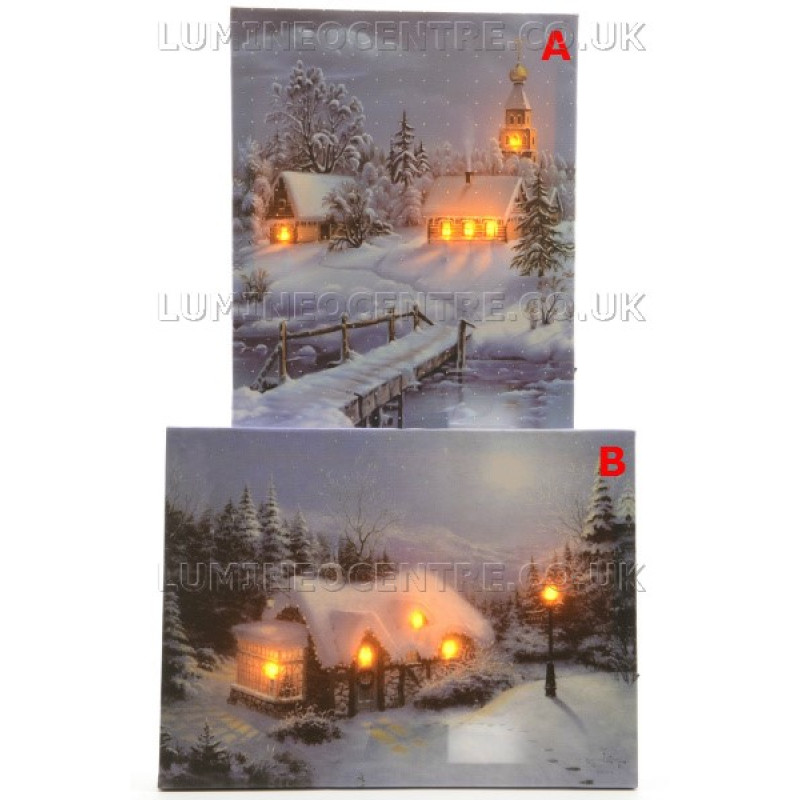 Lumineo LED Winter Scene Canvas