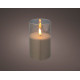 Lumineo LED Flicker Flame Wax Candle in a Glass