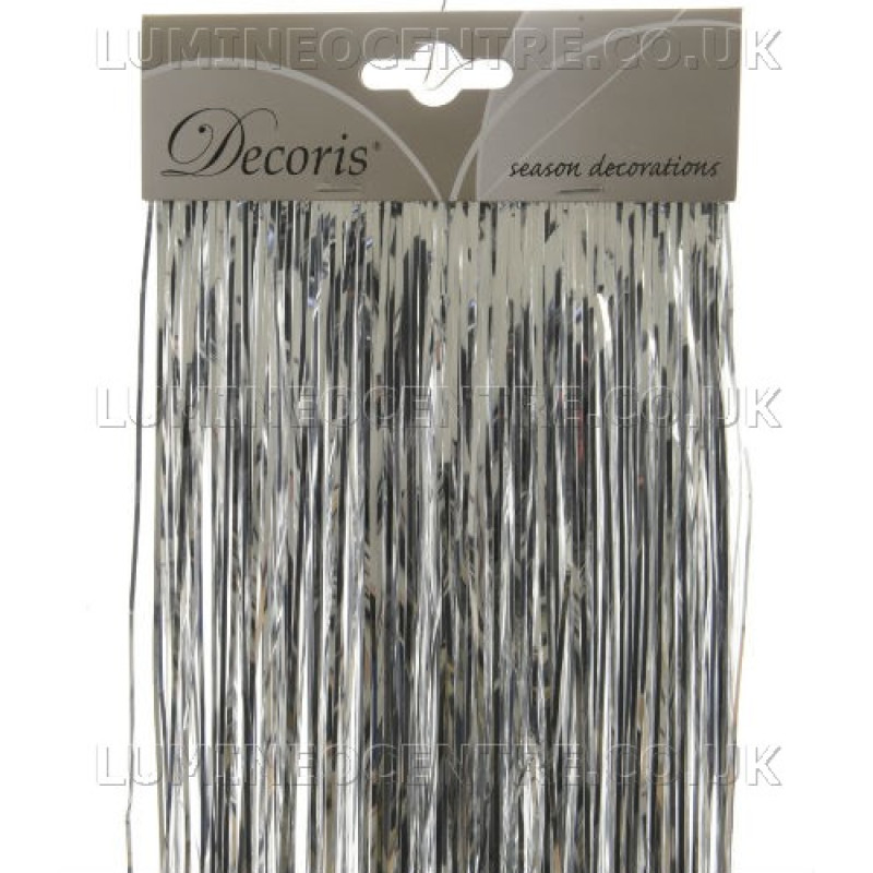 Decoris Shiny Silver Lametta Tinsel