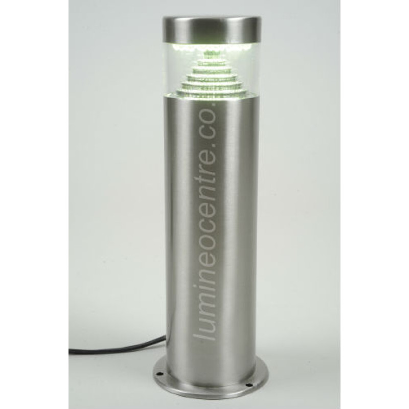 Lumineo 30cm Stainless Steel LED Round Garden Light Post
