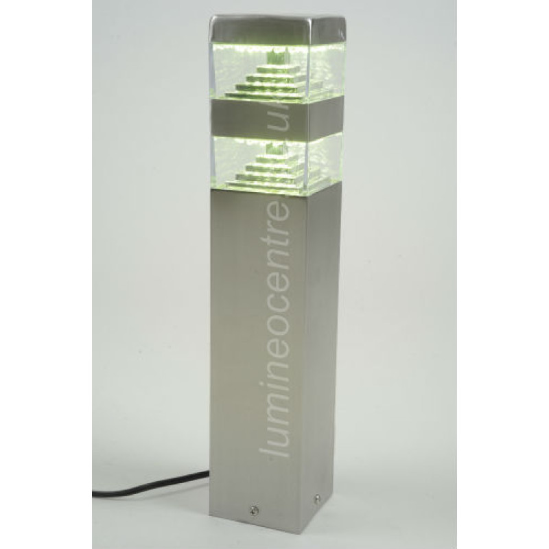 Lumineo 40cm Stainless Steel LED Square Garden Light Post
