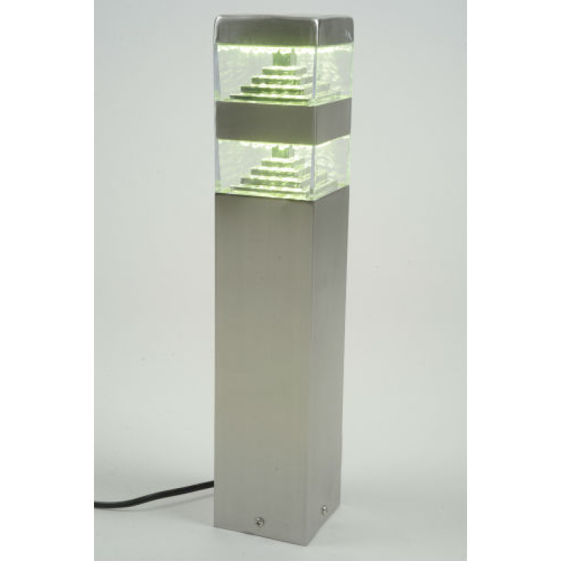 Lumineo 60cm Stainless Steel LED Square Garden Light Post