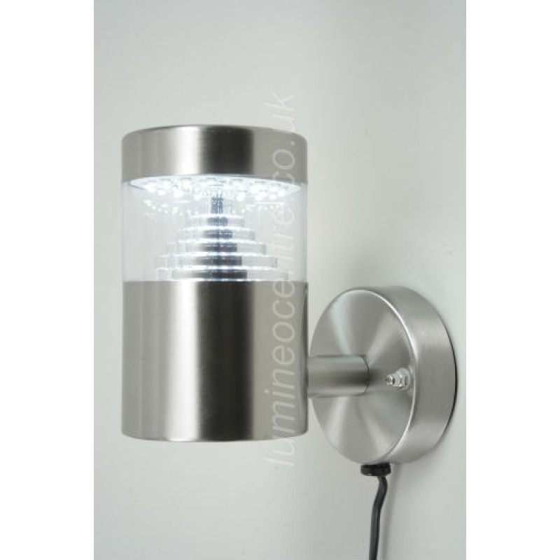 Lumineo 12cm Stainless Steel LED Wall Mounted Garden Light 