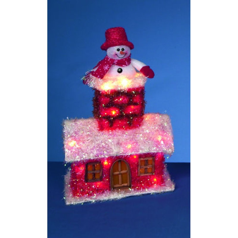 Snowman In Tinsel House Decoration