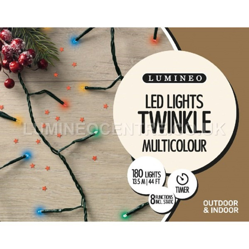 Lumineo 180 LED Twinkle Lights Indoor or Outdoor Use