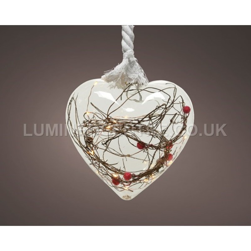 Lumineo Clear Hanging Heart Light