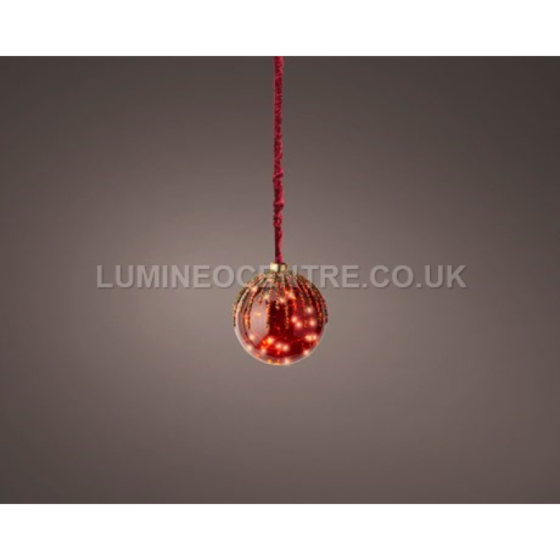 Lumineo Red Hanging Globe Light