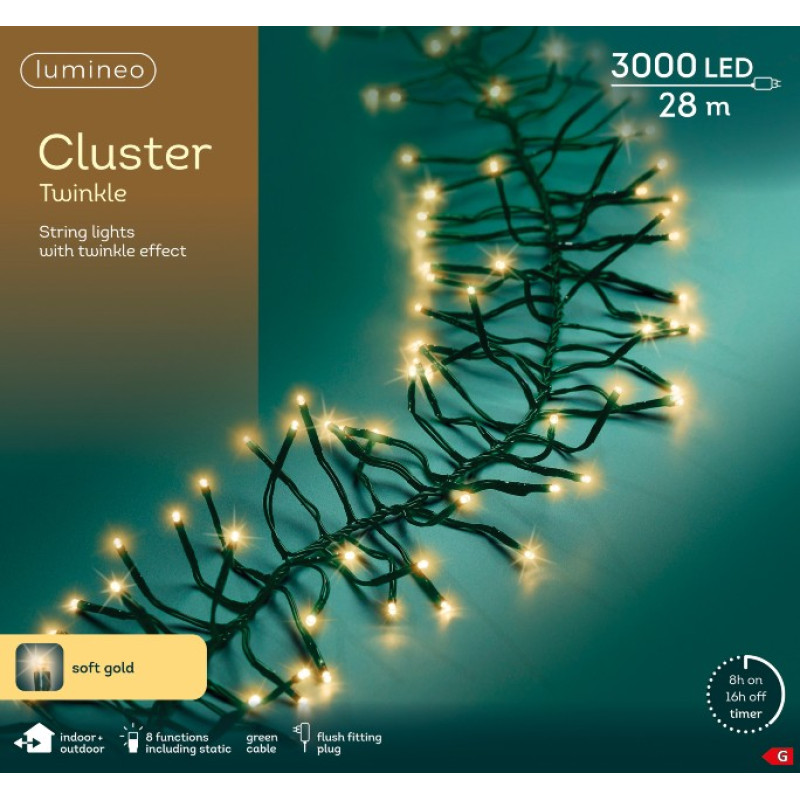 Lumineo 300  LED Soft Gold Cluster Lights