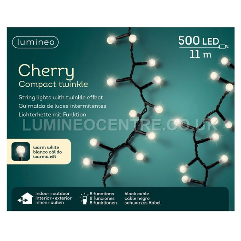 Lumineo 500 LED Compact Twinkle Cherry Lights