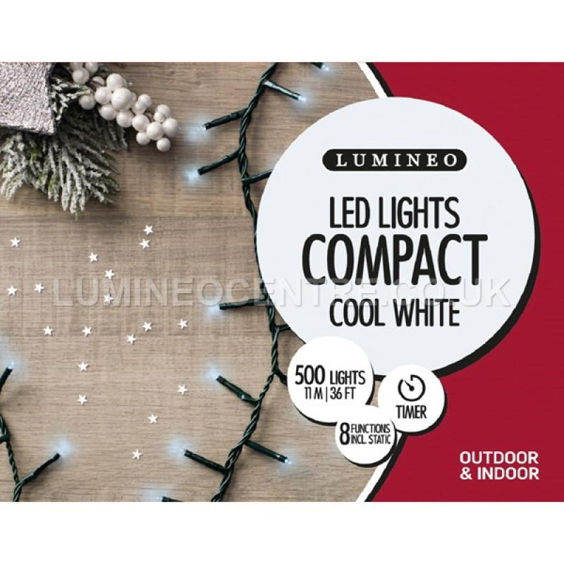 Lumineo 500 LED Compact Timer Twinkle Lights