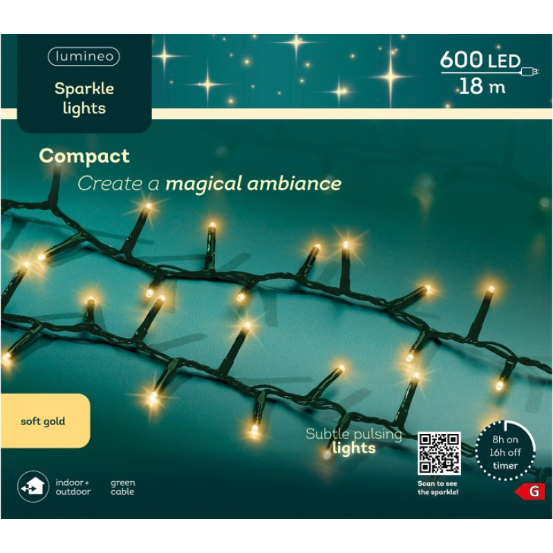 Lumineo 600 LED Compact Sparkle Lights