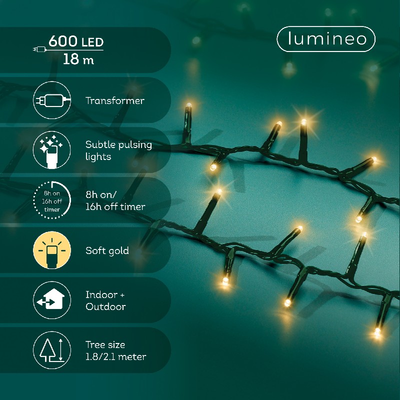 Lumineo 600 LED Compact Sparkle Lights