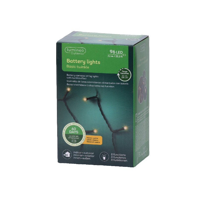 Lumineo Durawise 96 LED Battery Operated Outdoor Lights