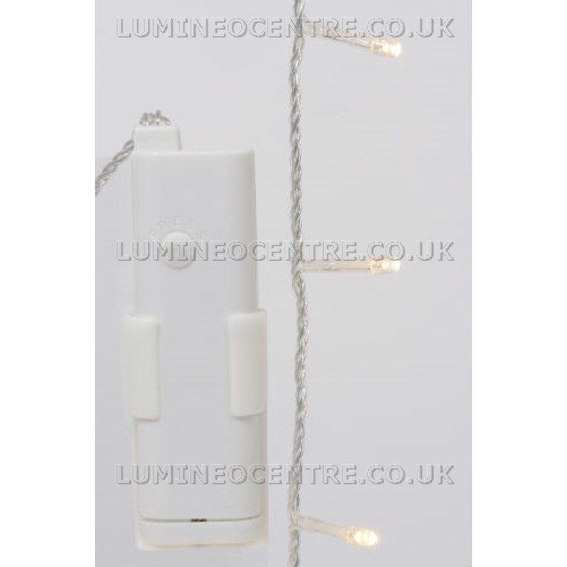 Lumineo Durawise Warm White 192 LED 14.3m Twinkle Lights Transparent Cable Indoor or Outdoor Use