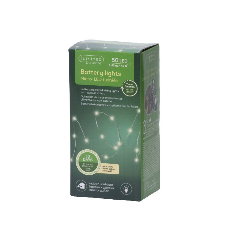 Lumineo Durawise 50 Micro LED Battery Operated Outdoor Lights