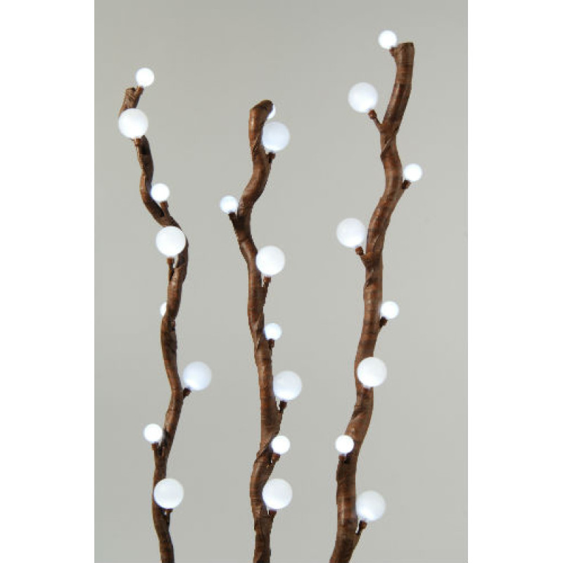 Lumineo 80cm 50 LED Fuzzy Ball Branch Lights