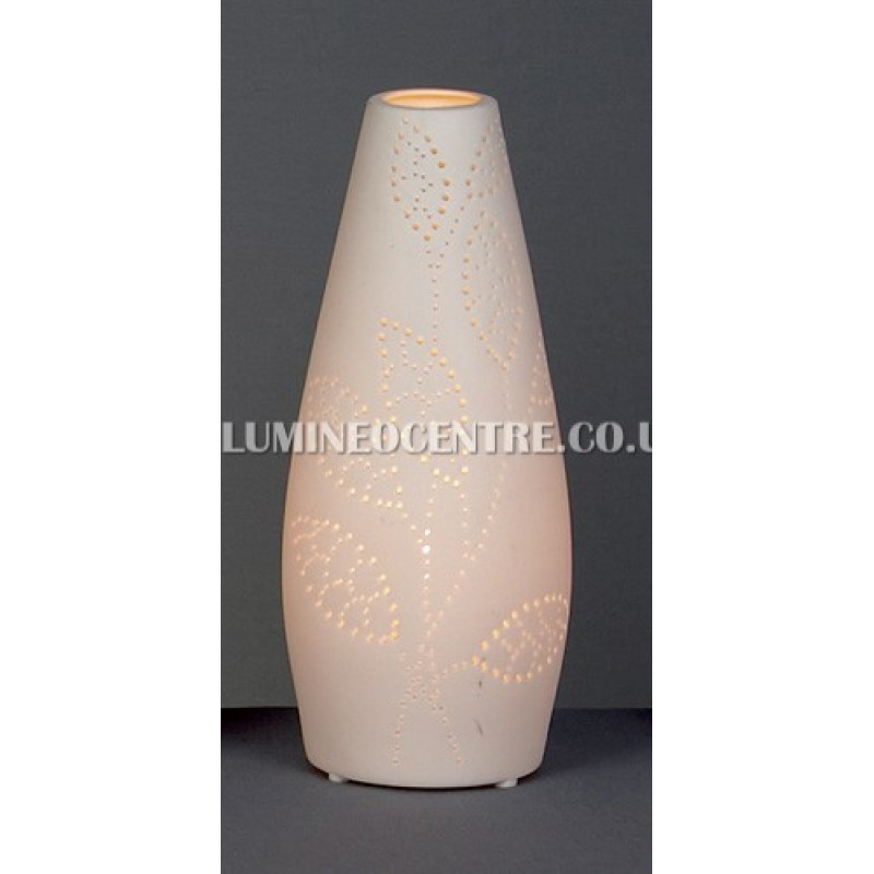 Premier 28cm Pear Shaped Porcelain Vase Table Lamp