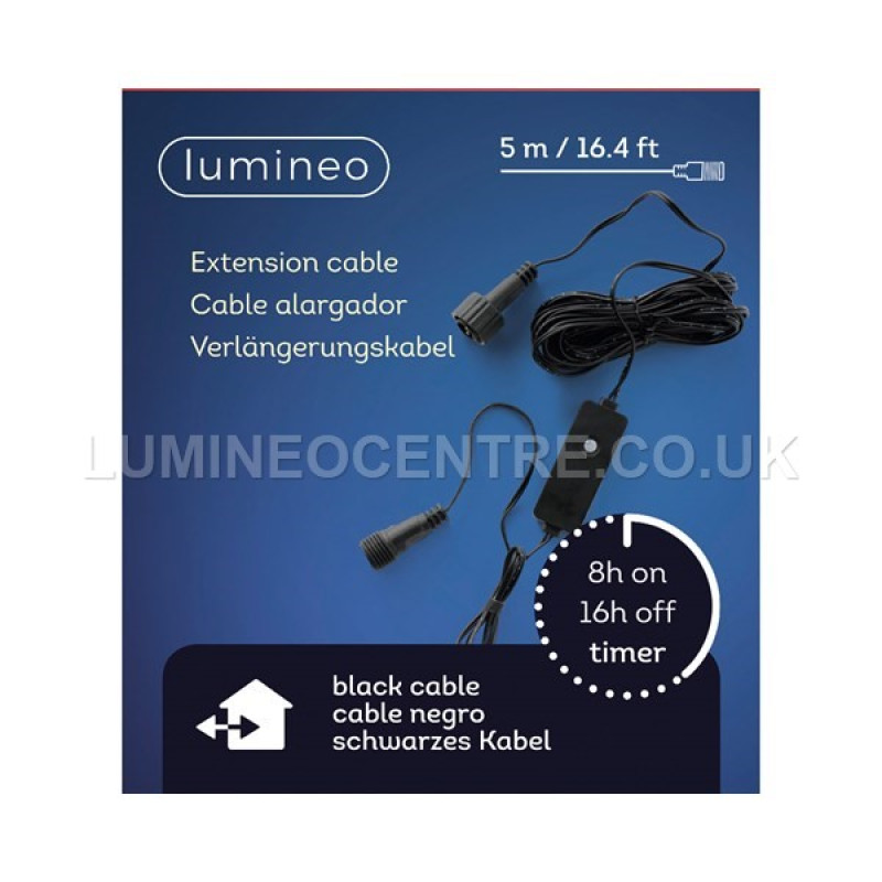 Lumineo 5m 2 Pin Timer Extension Cable