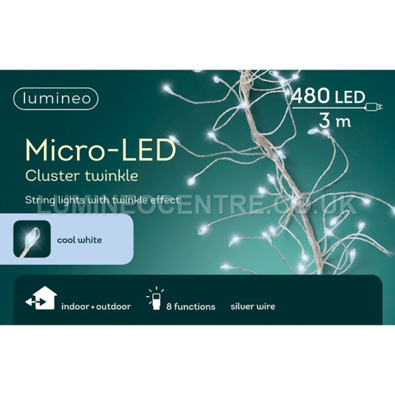 Lumineo 480 Micro LED Cluster Twinkle Lights