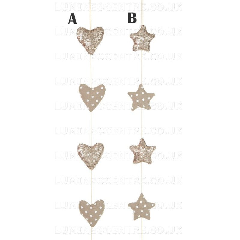 Premier 1.5m Sequin Heart Garland