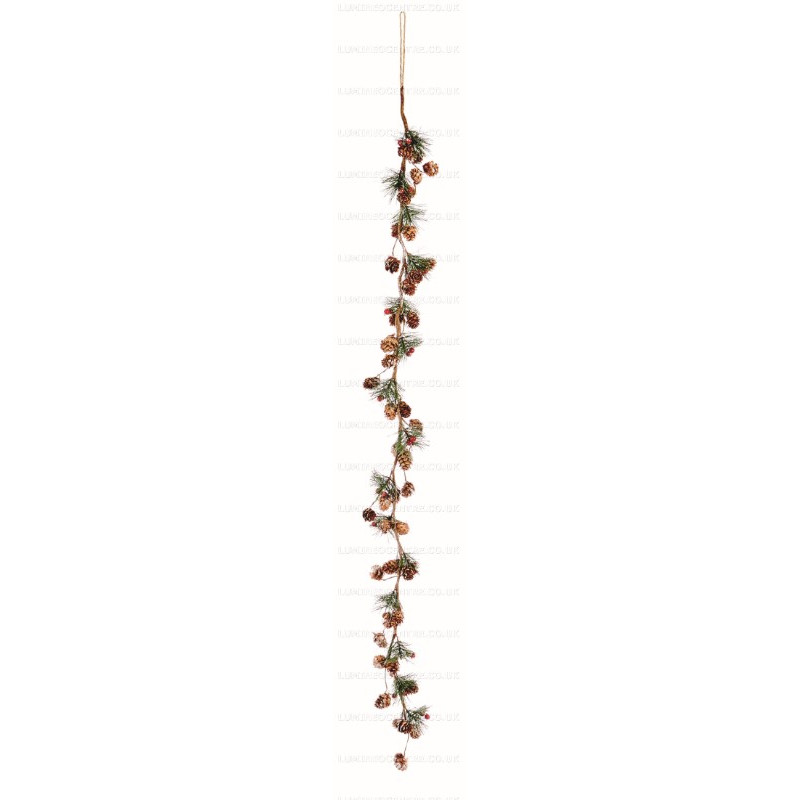 Premier 1.2m Natural Cone and Berry Garland