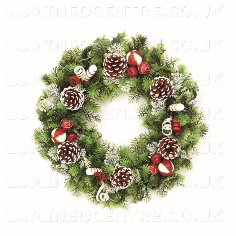 Premier 45cm Plastic Decorated Wreath 