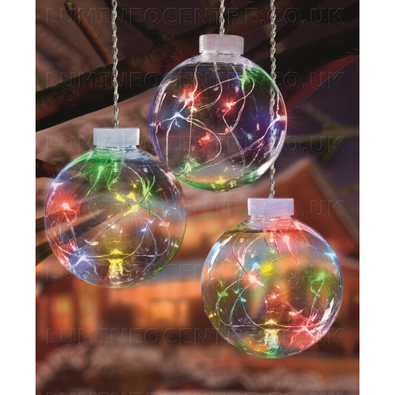 Premier Set of Hanging Multi Action Pin-wire Globe Lights
