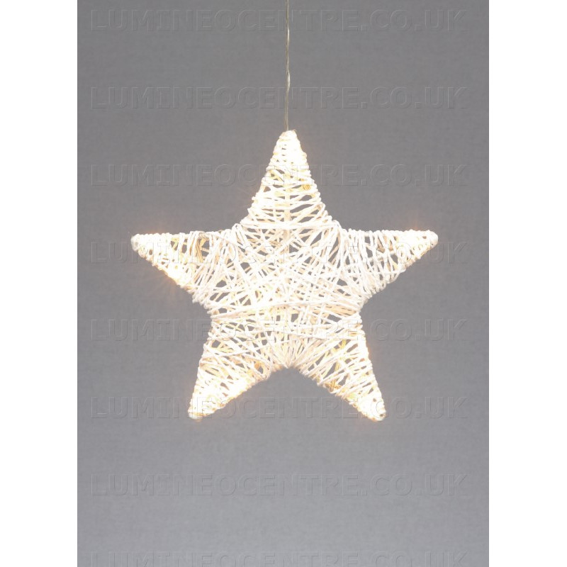 Premier Woven Paper Star with 10 Warm White LEDs