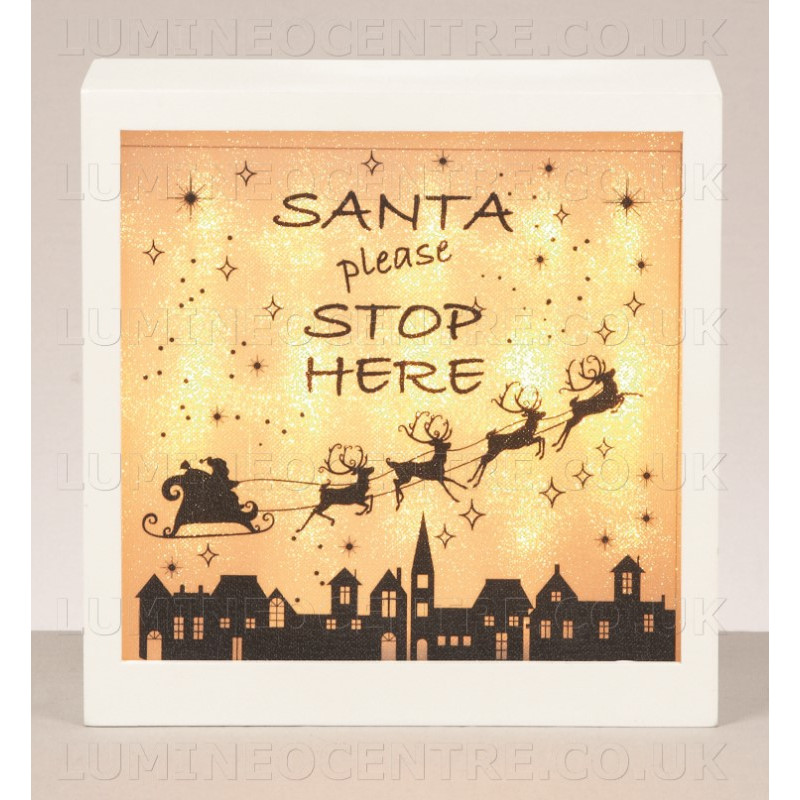 Premier LED Santa Stop Here Sign