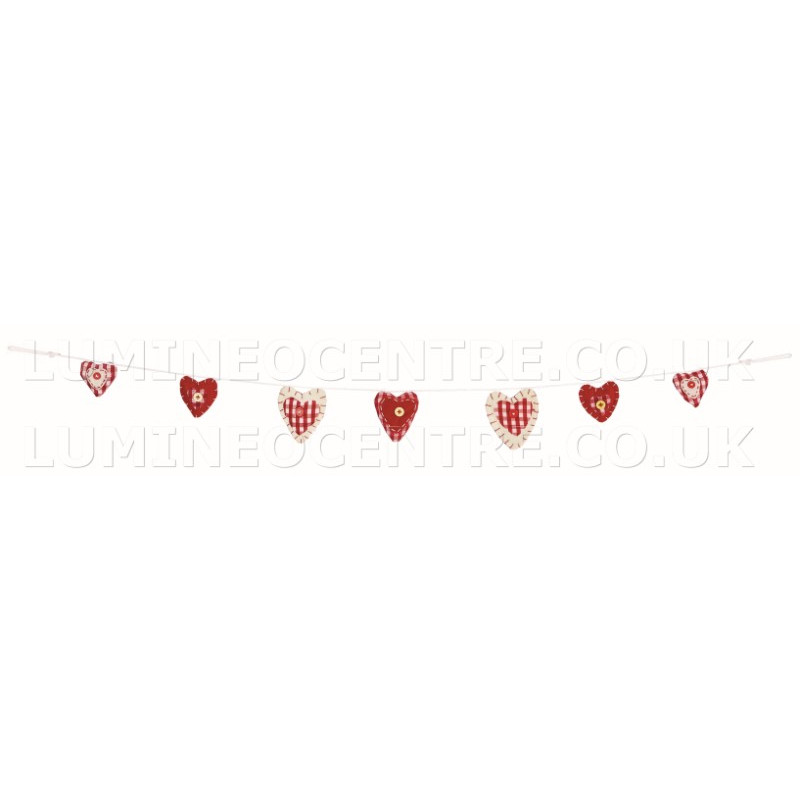 Premier Red and White Heart Garland