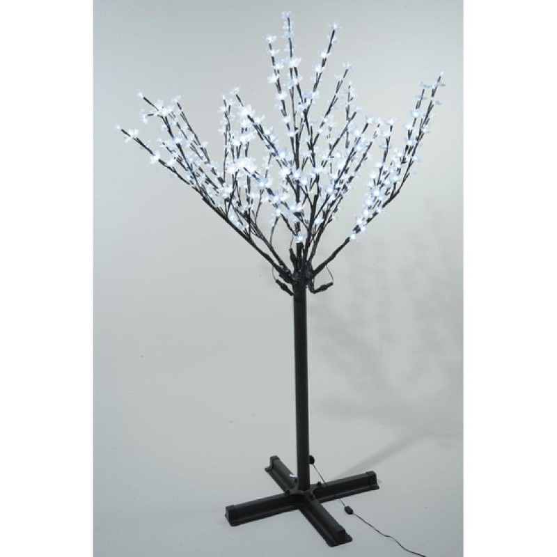 Lumineo 215cm 600 Cool White LED Pre-lit Outdoor Blossom Christmas Tree