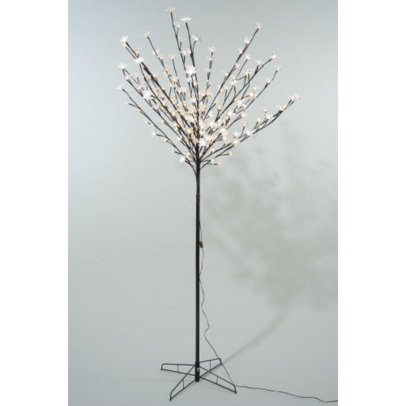 Lumineo 120cm Warm White LED Pre-lit Outdoor Blossom Christmas Tree