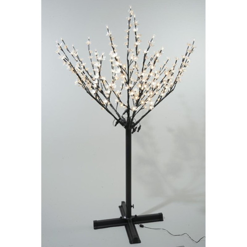 Lumineo 215cm 600 Warm White LED Pre-lit Outdoor Blossom Christmas Tree