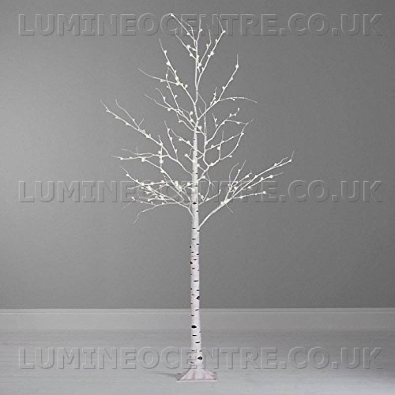 Lumineo 240cm Cool White LED Pre-lit Birch Tree SUITABLE FOR OUTDOOR USE