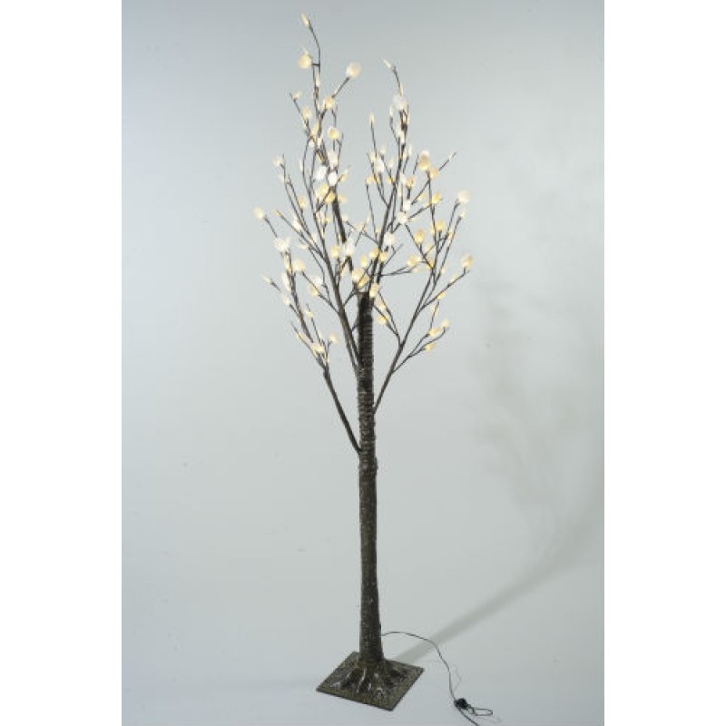 Lumineo 160cm Warm White LED Silver Dollar Tree