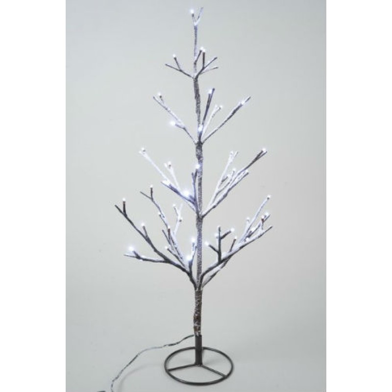 Lumineo 60cm LED Pre-lit Outdoor Snowy Christmas Tree