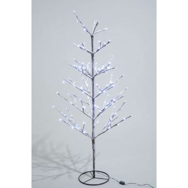 Lumineo 90cm Cool White LED Pre-lit Outdoor Snowy Christmas Tree
