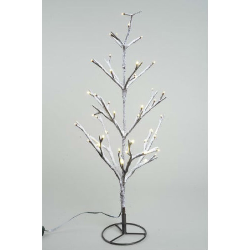 Lumineo 120cm Warm White LED Pre-lit Outdoor Snowy Christmas Tree