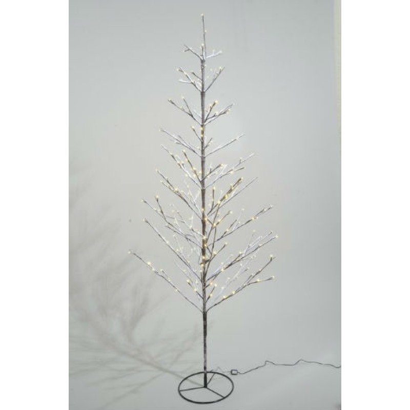 Lumineo 180cm Warm White LED Pre-lit Outdoor Snowy Christmas Tree