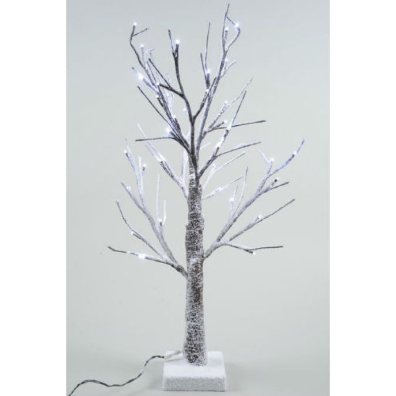Lumineo 60cm LED Pre-lit Snowy Paper Christmas Tree SUITABLE FOR OUTDOOR USE