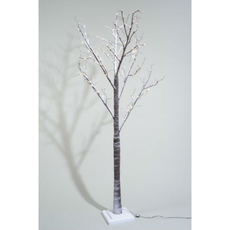 Lumineo 200cm Warm White LED Pre-lit Snowy Christmas Tree